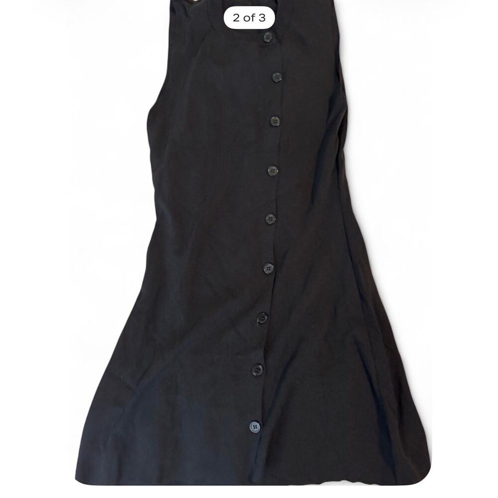 Peppermayo black mini dress with button detail, size S/M - Picture 2 of 3